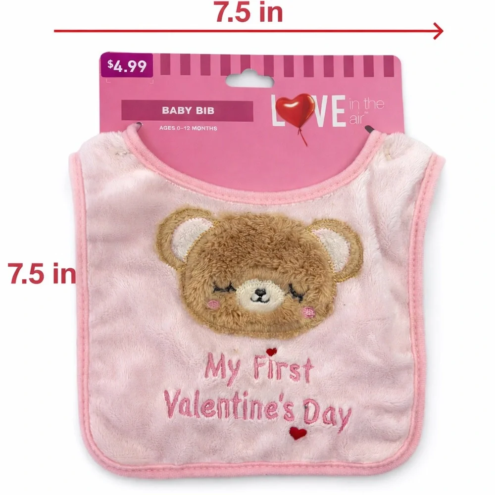 Walgreens Love In Air Baby Valentine Gift Set Bib & Security Blanket Pink NWT